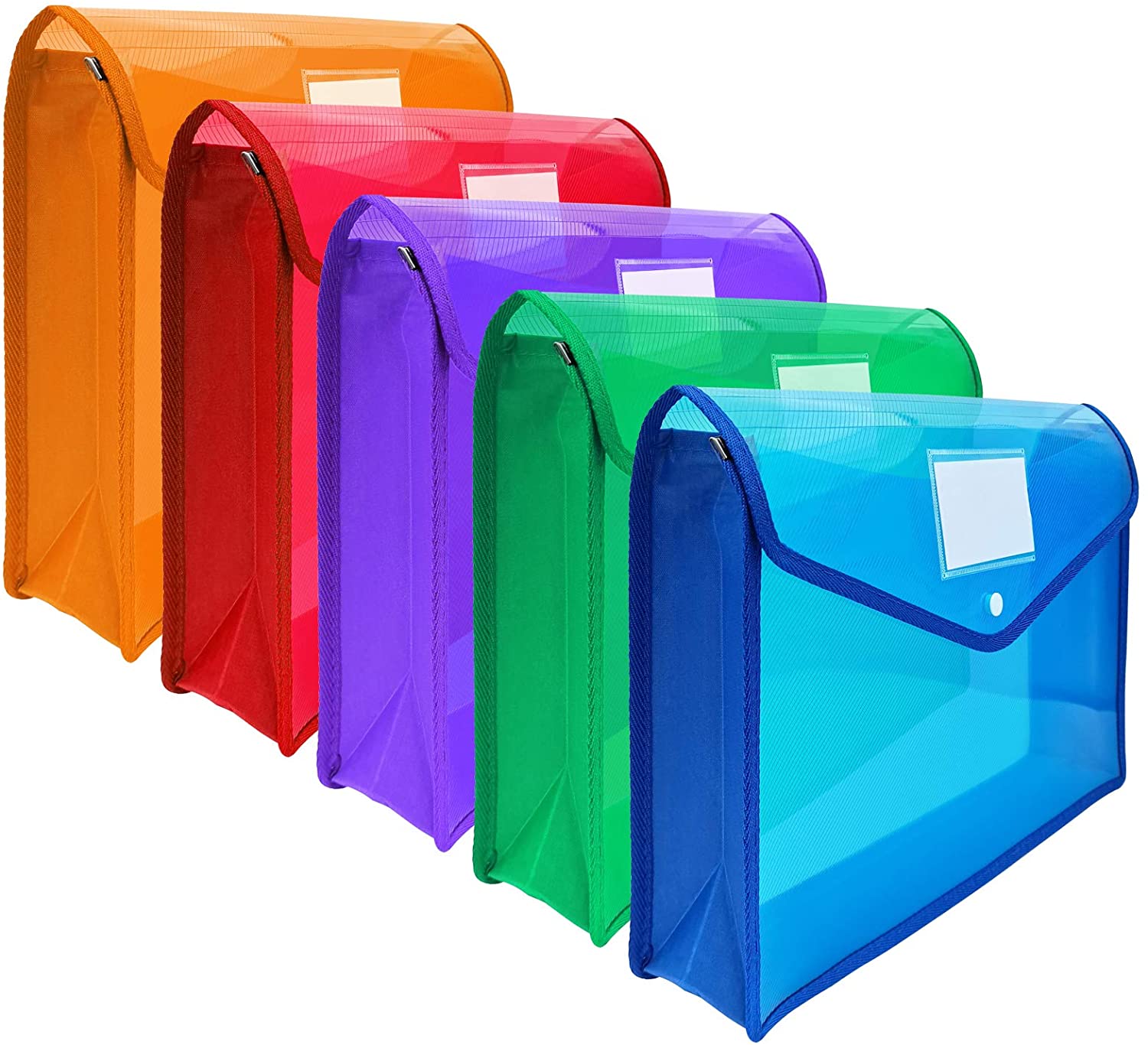 Button Bag Plastic File Folder