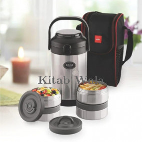 tiffins/cello-fredo-stainless-steel-4-containers-double-walled-insulated-lunch-box