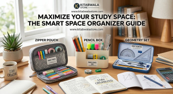 SMART SPACE ORGANIZER :-PENCIL BOX,POUCH & GEOMETRY