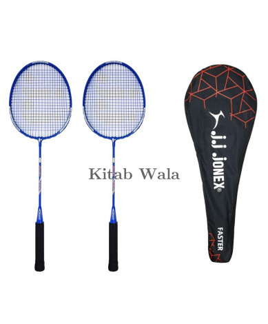 JJ Jonex Faster Strung Badminton Rackets With Full Cover Pack of 2 - Multicolour