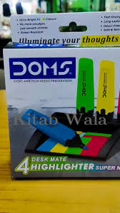 DOMS 4 DESK MATE HIGHLIGHITER SUPER NEON