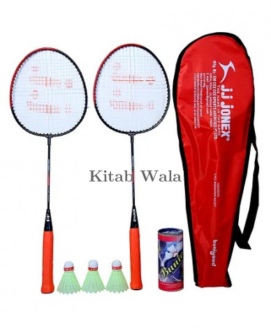 JJ Jonex Badminton Racket Set With Cover - Red