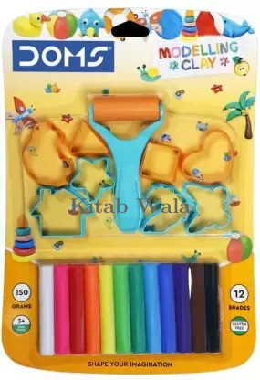 DOMS Modelling Clay 12 Shades Art Clay  (150 g)