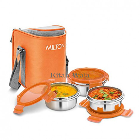 Milton Cube 3 Lunch Box, 300 ml, Set of 3, Orange