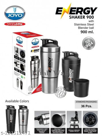 Joyo Black Color Power Shaker 900 ML with Stainless Steel Blender Ball Material : Airtight