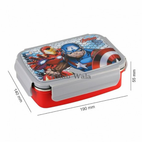 SKI with Stainless Steel Inner and a Spoon-Cum-Fork- Avengers