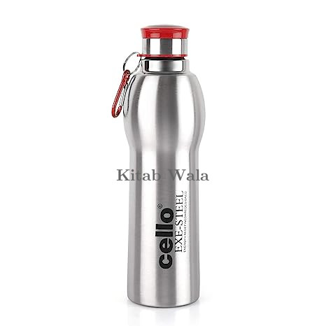 Cello Ace Stainless Steel Single Walled Water Bottle, 1000ml,