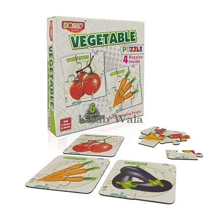 NHR 4 in 1 Vegetable Jigsaw Puzzle for Kids