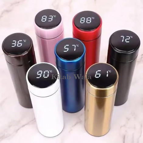Temperature Stainless Steel Water Bottle with Smart LCD Touch Screen, Double Wall 500ml