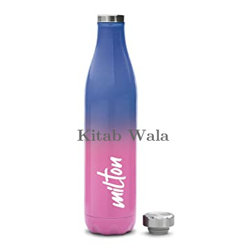 Milton Prudent 1000ML THERMOSTEEL Bottle Blue Pink 1000 ml Bottle (Pack of 1, Multicolor)