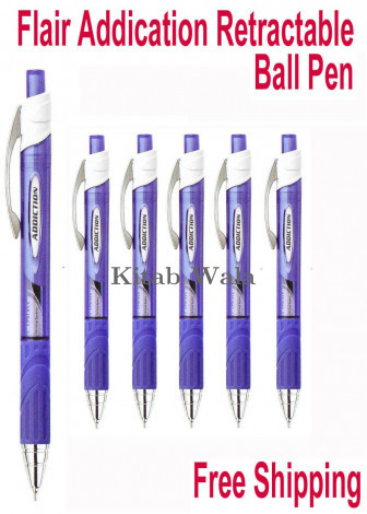 FLAIR ADDICTION RETRACTABLE BALL PEN ( PACK OF 10 )