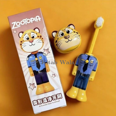 Kids Cartoon Character Tootbrush (Soft Bristles, Protective Caps, Boy&Girls)