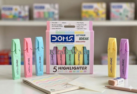 DOMS SUPER SMOOTH PASTEL HIGHLIGHTERS (PACK OF 5)