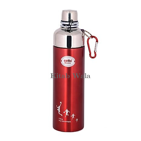Cello Sleek Stainless Steel Bottle, 900ml (RED)