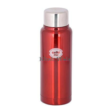 Cello Vigo Stainless Steel Flask, Double walled, 350 ml, Red