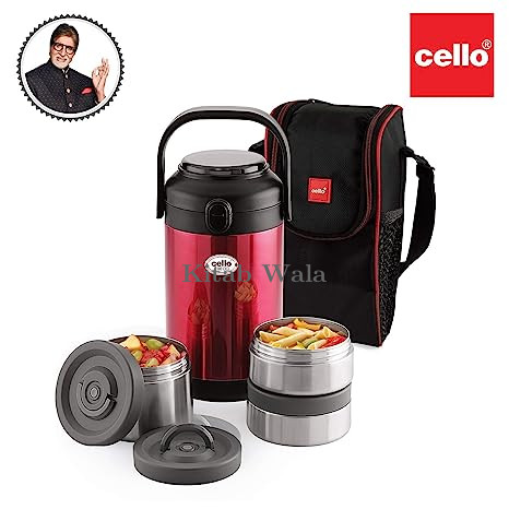 Cello Fredo Stainless Steel Double Walled Lunch Box