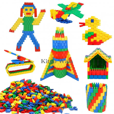 Educational Building Blocks, Puzzle Toy Set for Kids Age 2 3 4 5 Years-150 Pcs- Multicolor