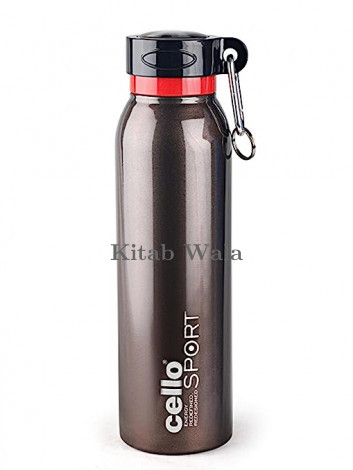 Cello Beatle Stainless Steel Sports Bottle 850ml, Black