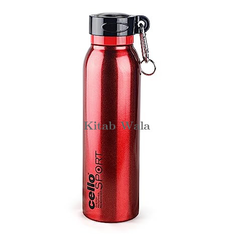 Cello Beatle Stainless Steel Bottle, 1000ML, Red