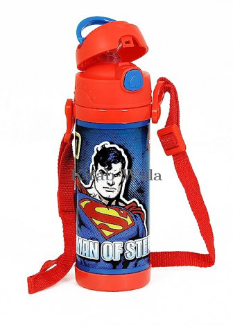 Cello Champ Super Man Stainless Steel Sipper Water Bottle, 400ml, Red