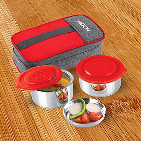 Milton Pasto Lunch Box 2 Double Wall Stainless Steel Containers