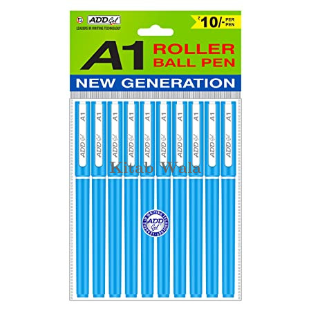 ADD GEL SCHOOL-MATE A1 ROLLER BALL PEN( PACK OF 10 )