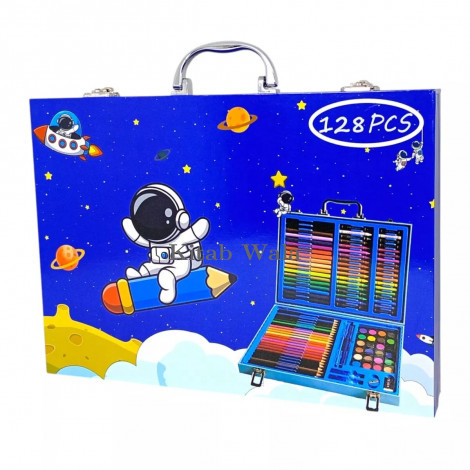 Astronaut Theme Design Customized Kids Color Set Suitcase – Set of 128 Piece |