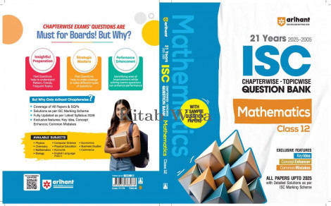 ISC Mathematics Class 12th | 21 Years Chapterwise Topicwise Question Bank (2025 - 2005)