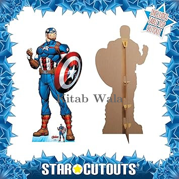 STAR CUTOUTS SC1614 Ltd Captain America Super Hero Lifesize Cardboard
