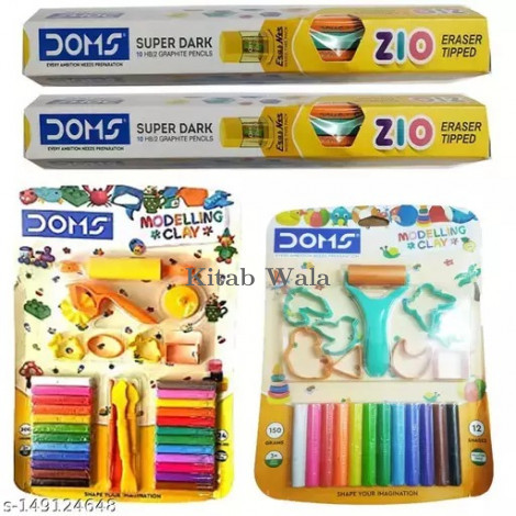 1 DOMS MODELING CLAY 24 SHADES+1 DOMS MODELING CLAY 12 SHADES+20 DOMS ZOOM PENCIL