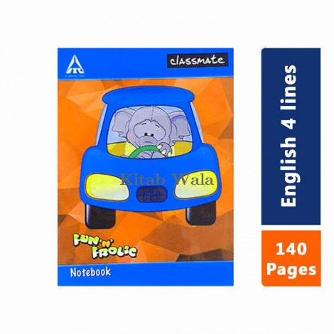 Classmate Notebook – English Four Lines with gap, [240mm X 180mm, 140 Pages](PACK OF 12)