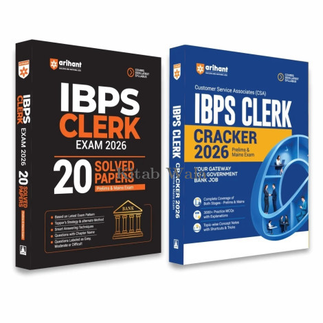 Arihant Combo (Set of 2 Books) IBPS Clerk Pre & Mains Exam 2026: With 20 Solved Papers