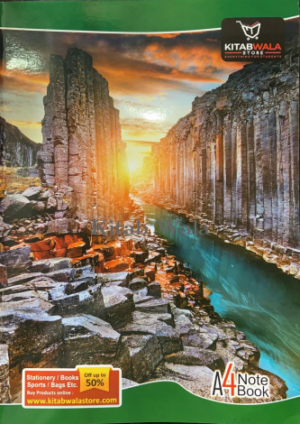 KITABWALA A4 NOTEBOOK (SINGLE LINE) PACK OF 10 + GET 1 FREE (308  PAGES)