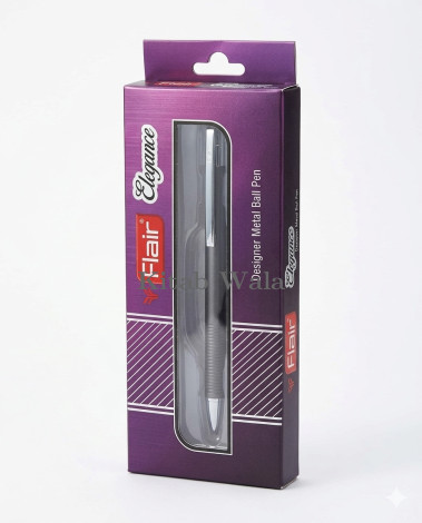 Flair Elegance Designer Metal Ball Pen (Premium Metallic Body with Grooved Comfort Grip ) Pack of 1