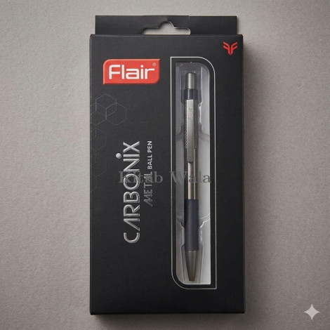 Flair Carbonix Metal Ball Pen (Smooth Writing Blue Ink Pen ,Office & Daily Use Pen)