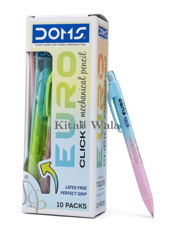 DOMS Euro Click 0.7mm Extra Dark Mechanical Pencil (Pack of 10 Pencils)
