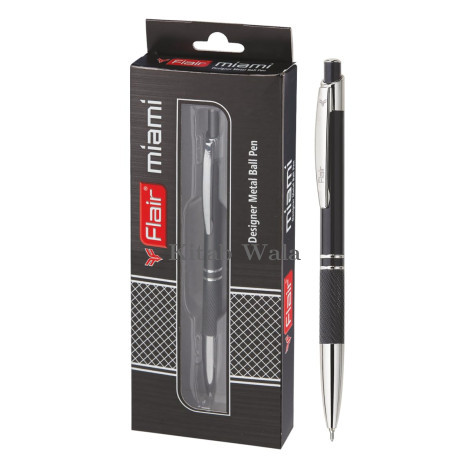 Flair Miami Metal Ball Pen Box Pack (Blue Ink, Pack of 1 Pens)