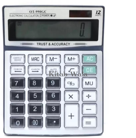 OT-990 GC Check & Correct Basic & Financial Calculator (12 Digit 2 Way Power,Pack of 1)