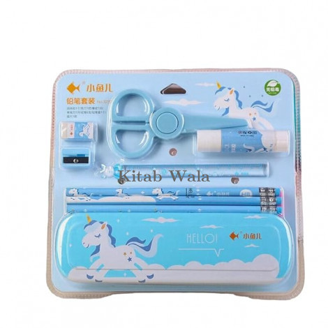 Unicorn Stationery Kit - 7 Items Set Kawaii Stationery Stationery Set for Kids Gift Pack