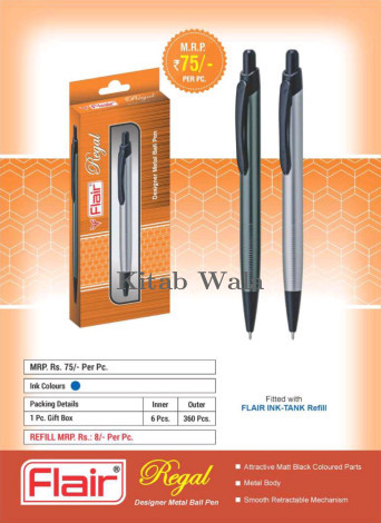 Flair Regal  Metal Ball Pen Pack (Blue Ink, Pack of 1)