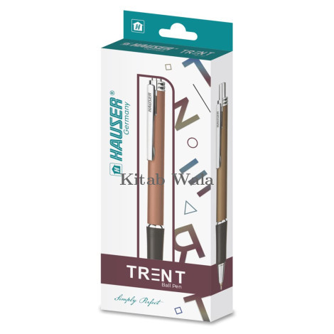 Hauser Trent Retractable Ball Pen Box Pack | 0.7 mm Tip Size (Blue Ink, Pack of 1)
