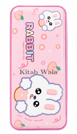 Rabbit Pencil Box (Cute Bunny Design, Spacious Kids Stationery Storage Box for School)