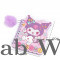 MaruHub Kuromi Spiral Notebook with Fluffy  Kawaii Diary for Kids Cute Stationery Gift