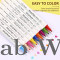 Permanent Marker Pens 18 Colors Set Dual Tip Colouring Pens Markers