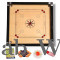 Carrom Board, with Striker, Coins & Powder,Family Game for Kids & Adults (Small)