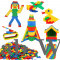 Educational Building Blocks, Puzzle Toy Set for Kids Age 2 3 4 5 Years-150 Pcs- Multicolor