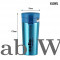 ug Hot and Cold with Lid | Double Walled Carry Flask for Travel, Home, Office, School | 450ml, Blue