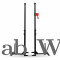 Portable Badminton Net Pole Set (Metal Construction for Indoor Outdoor Play)