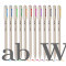 Hauser XO Multicolor Gel Pen with Hard Box Case (Set Of 12 Bright Ink Colors)
