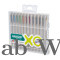 Hauser XO Multicolor Gel Pen with Hard Box Case (Set Of 12 Bright Ink Colors)